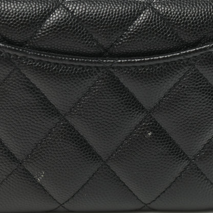 Chanel Caviar Quilted Flap Card Holder On Chain Black 12 of 13