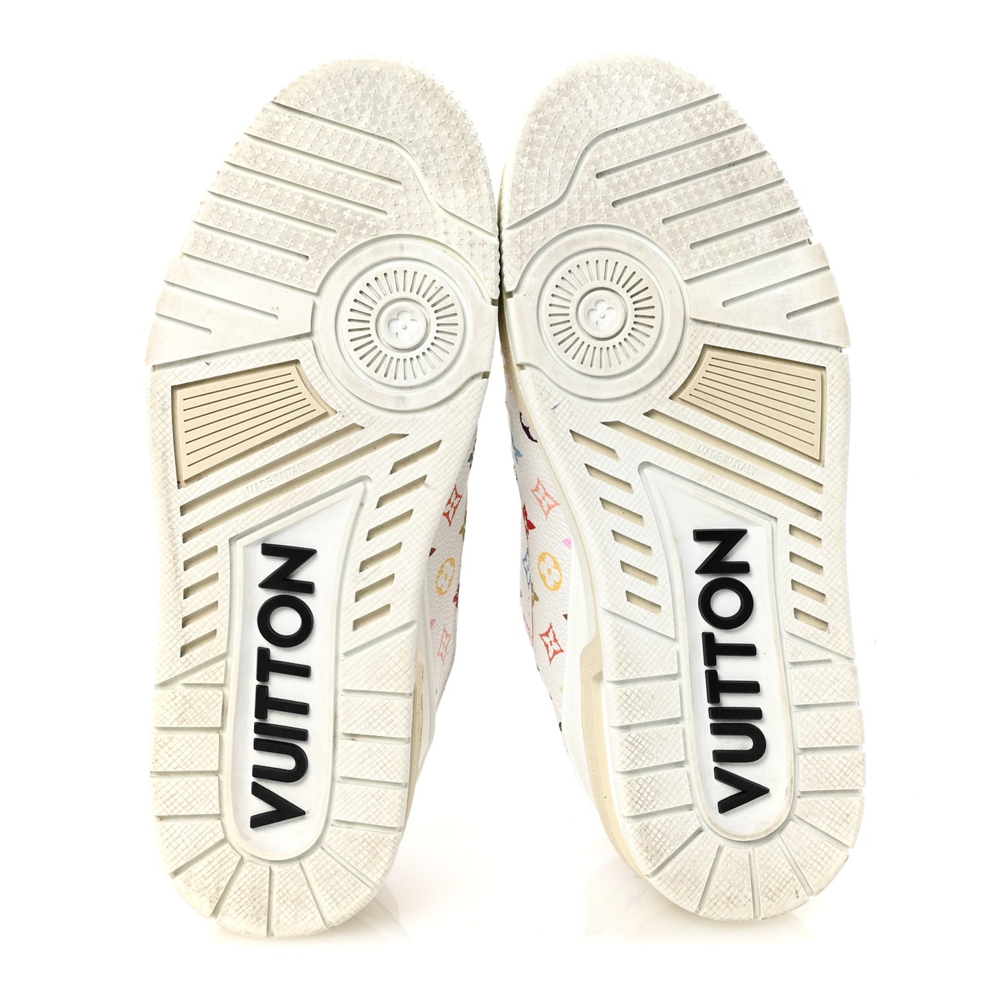 LV X TM Calfskin Monogram Multicolor Womens LV Trainer Sneakers 37.5 White