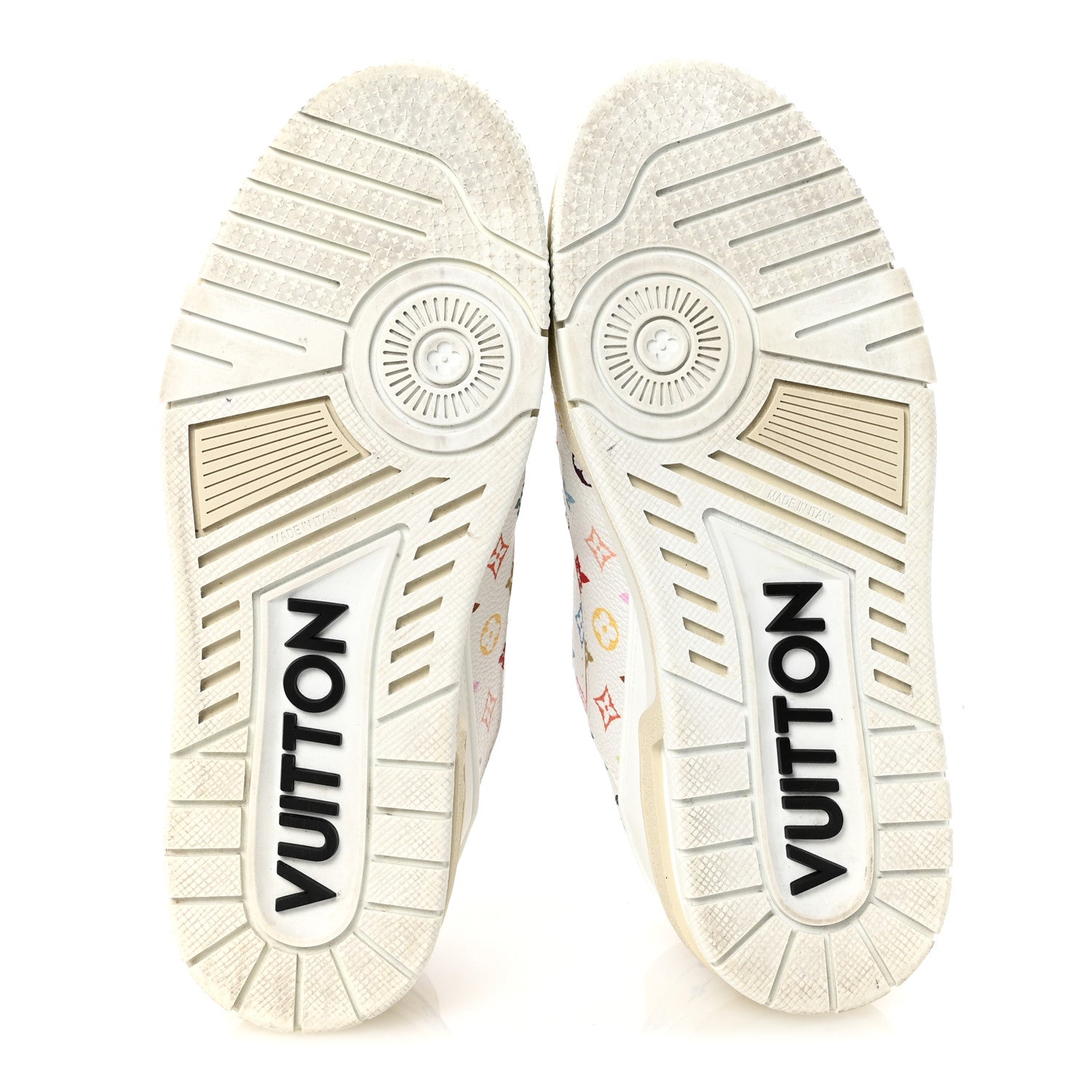 Louis Vuitton LV X TM Calfskin Monogram Multicolor Womens LV Trainer Sneakers 37.5 White 7 of 11