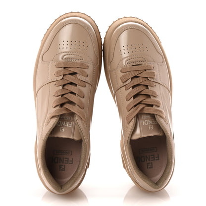 Fendi Calfskin Fashion Show Platform Sneakers 38.5 40 Beige 2 of 11