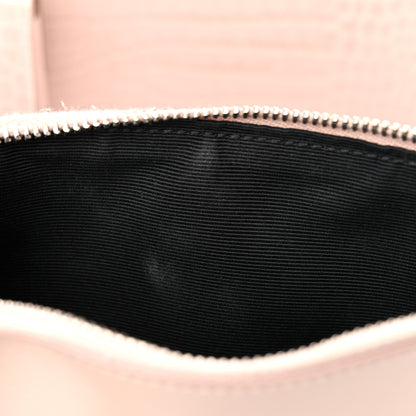 Saint Laurent Calfskin Crocodile Embossed Baby Sac De Jour Rose Antic 17 of 18