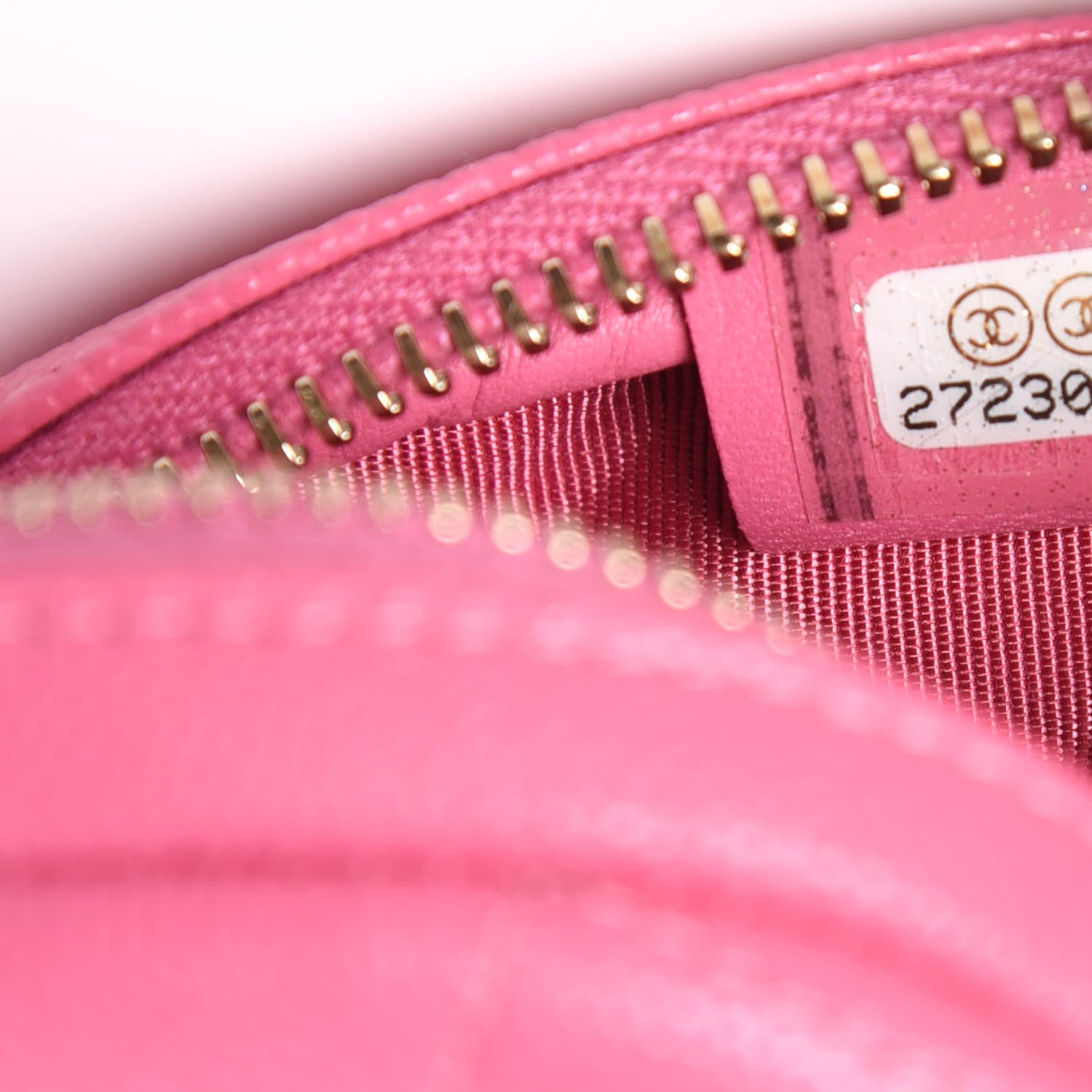 Chanel Caviar Quilted Zip Around Classic Coin Purse Pink 7 of 8