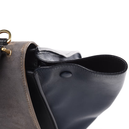Celine Calfskin Suede Medium Tri-Color Trapeze Grey 21 of 27
