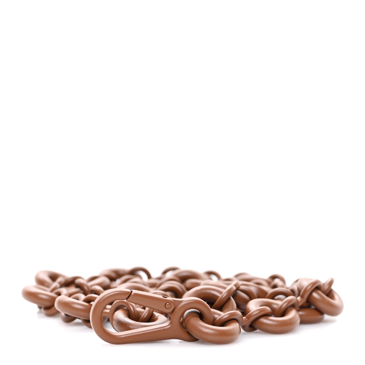 Brass Monochrome Donut Chain Shoulder Strap Pecan