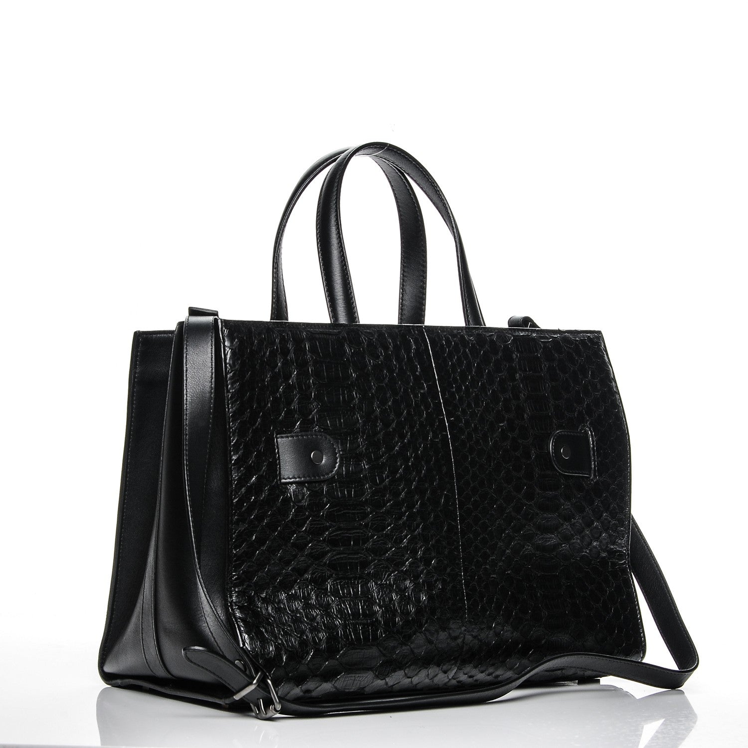 Proenza Schouler Python Calfskin Small PS11 Tote Black 3 of 8