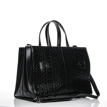 Proenza Schouler Python Calfskin Small PS11 Tote Black 3 of 8