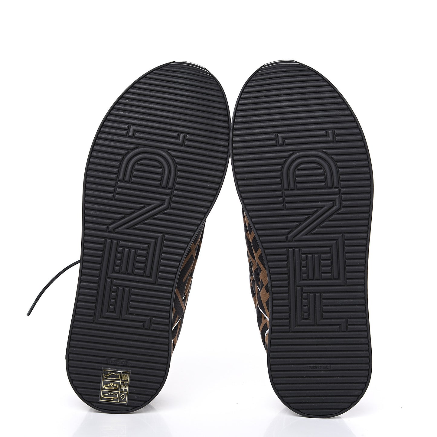 Stretch Fabric FFreedom Sneakers 36 Tobacco Black White