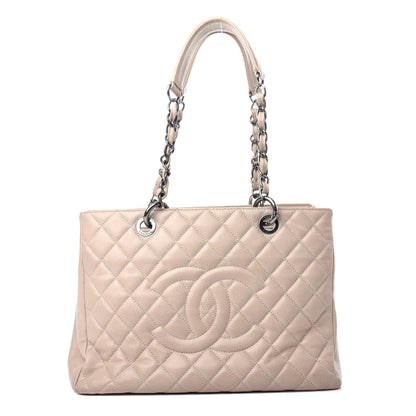 Chanel Caviar Quilted Grand Shopping Tote GST Beige Clair 1 of 11