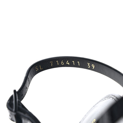 Saint Laurent Calfskin Cassandra Monogram Sandals 39 Black 8 of 8