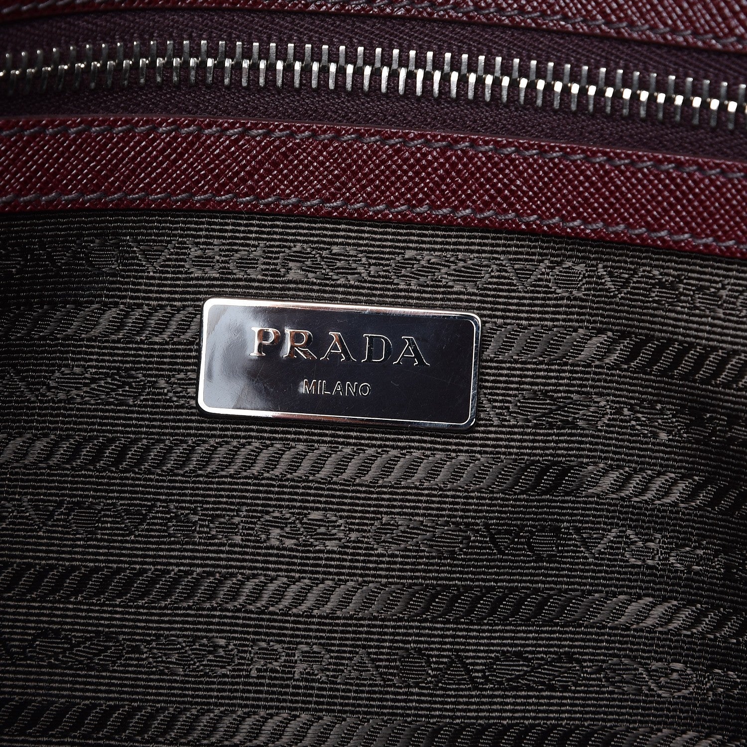 Prada Saffiano Messenger Satchel Granato 6 of 13
