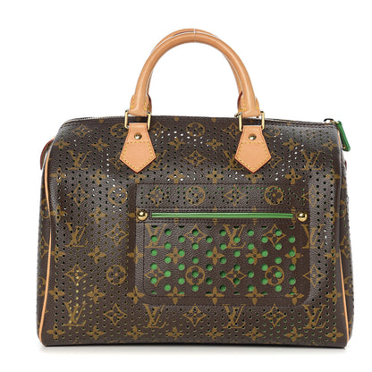 Louis Vuitton Monogram Perforated Speedy 30 Green 1 of 9