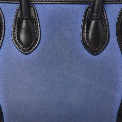 Celine Nubuck Smooth Calfskin Nano Tri-Color Luggage Royal Blue 15 of 18