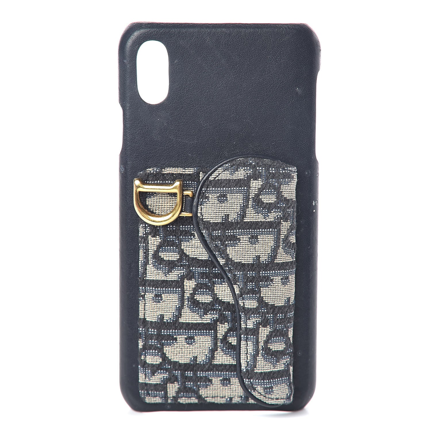 Christian Dior Oblique Calfskin Saddle iPhone XS Max Case Blue 1 of 6