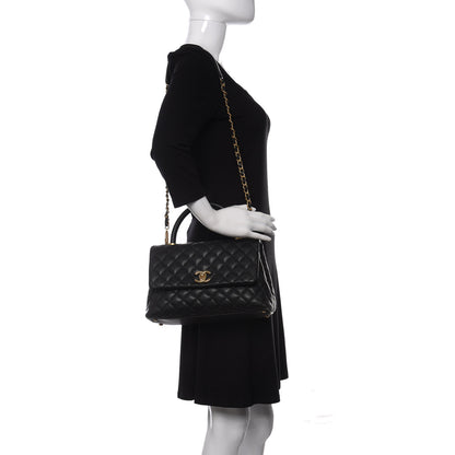 Chanel Caviar Quilted Small Coco Handle Flap Black 2 of 10