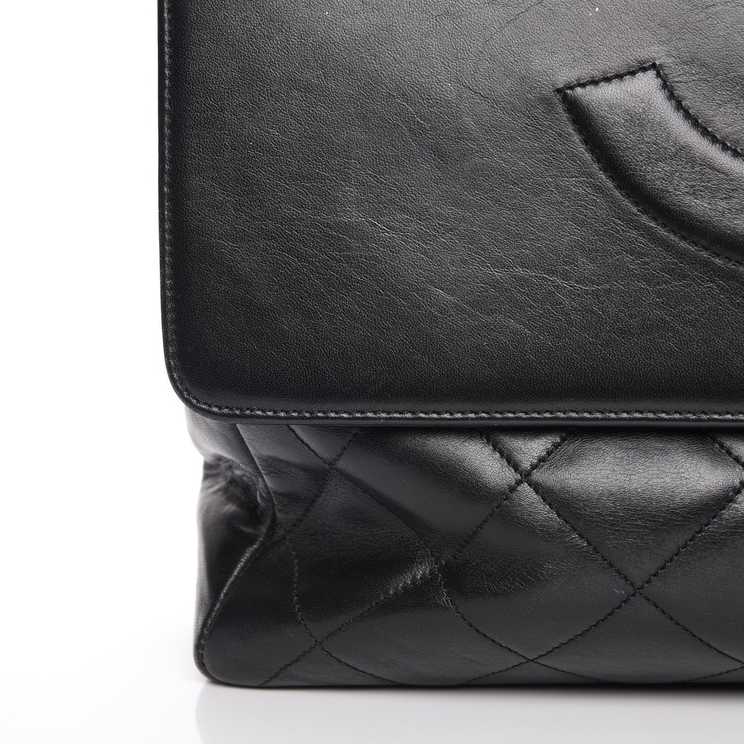 Chanel Lambskin Quilted XL Jumbo Single Flap Black 18 of 21