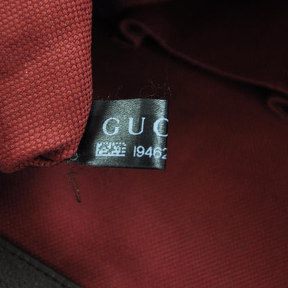 Gucci Leather Large Web Seventies Tote Brown 9 of 10