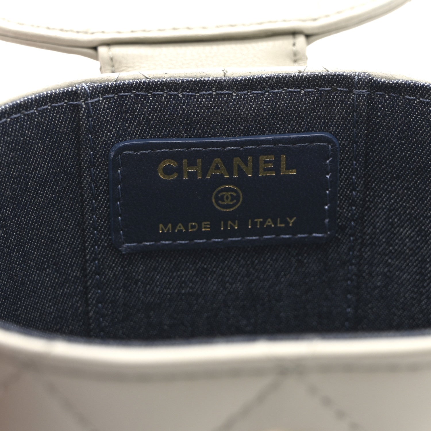 Chanel Lambskin Quilted Mini Vanity Case With Chain Grey 7 of 12