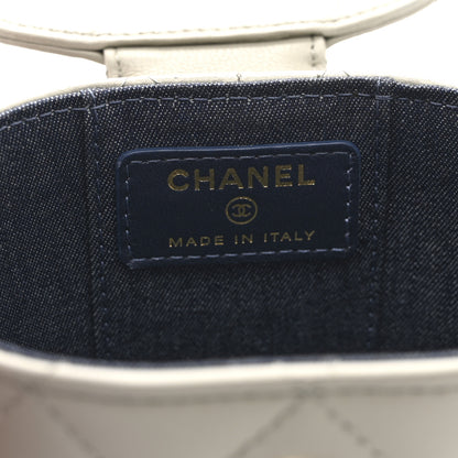Chanel Lambskin Quilted Mini Vanity Case With Chain Grey 7 of 12