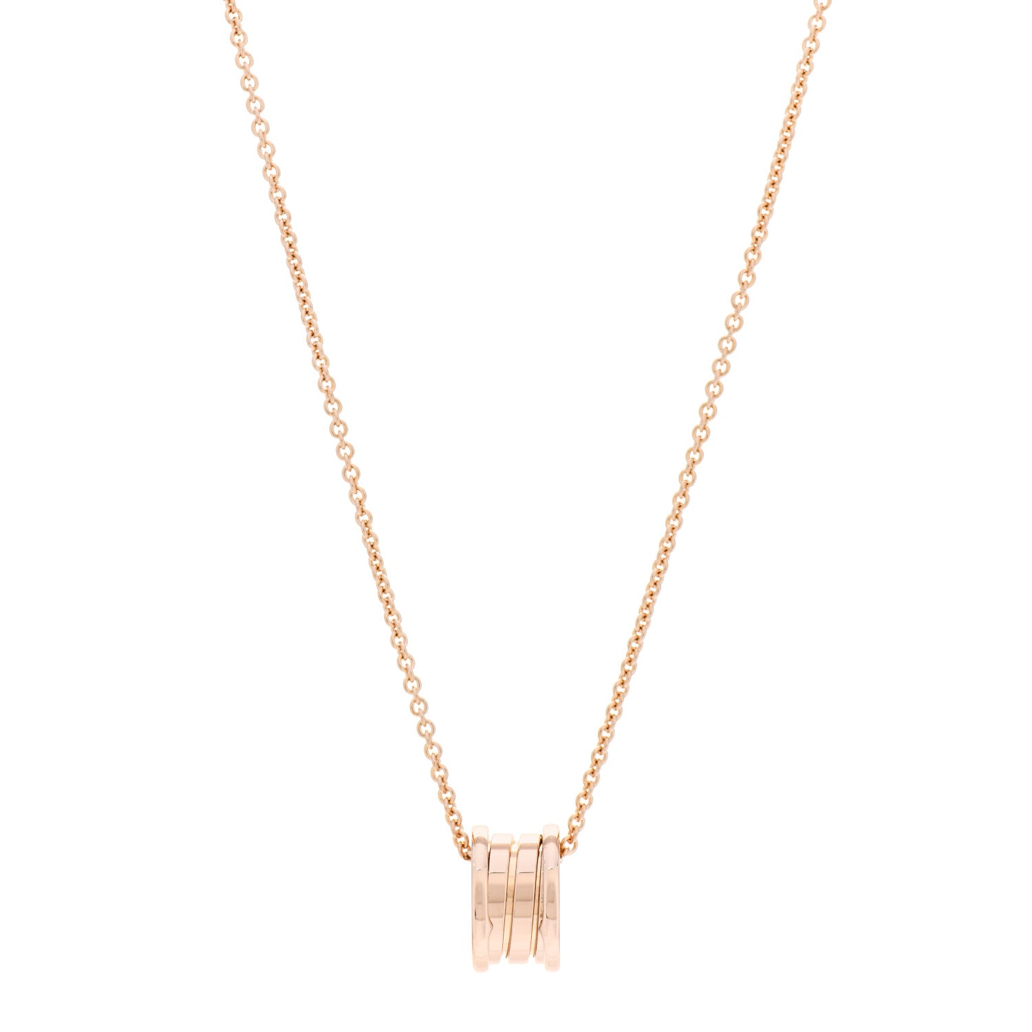 Bulgari 18K Rose Gold B.Zero1 Pendant Necklace 1 of 7