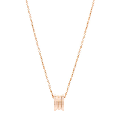 Bulgari 18K Rose Gold B.Zero1 Pendant Necklace 1 of 7