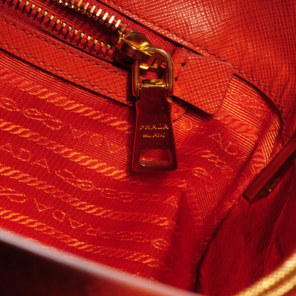 Prada Saffiano Lux Medium Tote Papaya 9 of 11