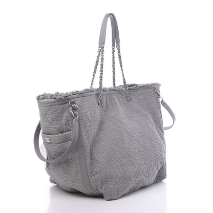 Chanel Canvas Small Double Face Tote Gray 3 of 10