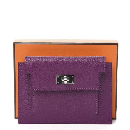 Hermes Chevre Mysore Kelly Pocket Compact Wallet Anemone 7 of 7