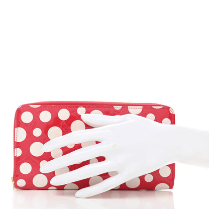 Louis Vuitton Vernis Kusama Infinity Dots Zippy Wallet Red 2 of 8