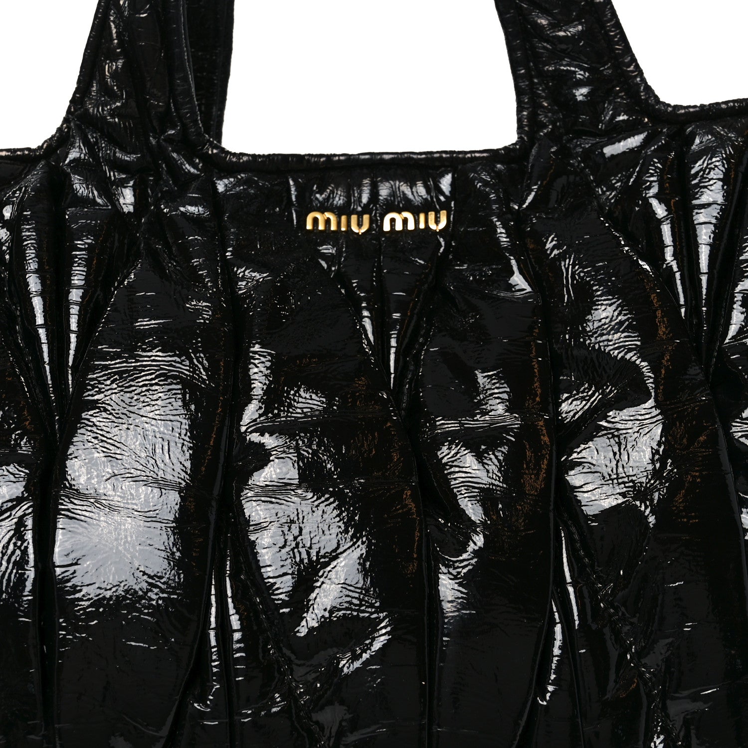 Miu Miu Nappa Matelasse Top Handle Black 7 of 9