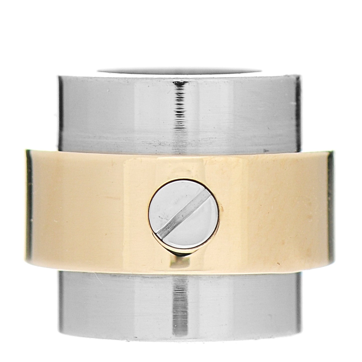 18K Yellow Gold Stainless Steel Santos Barrel Pendant