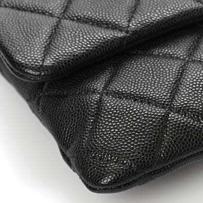 Chanel Caviar Quilted Flap Clutch Black 8 of 10