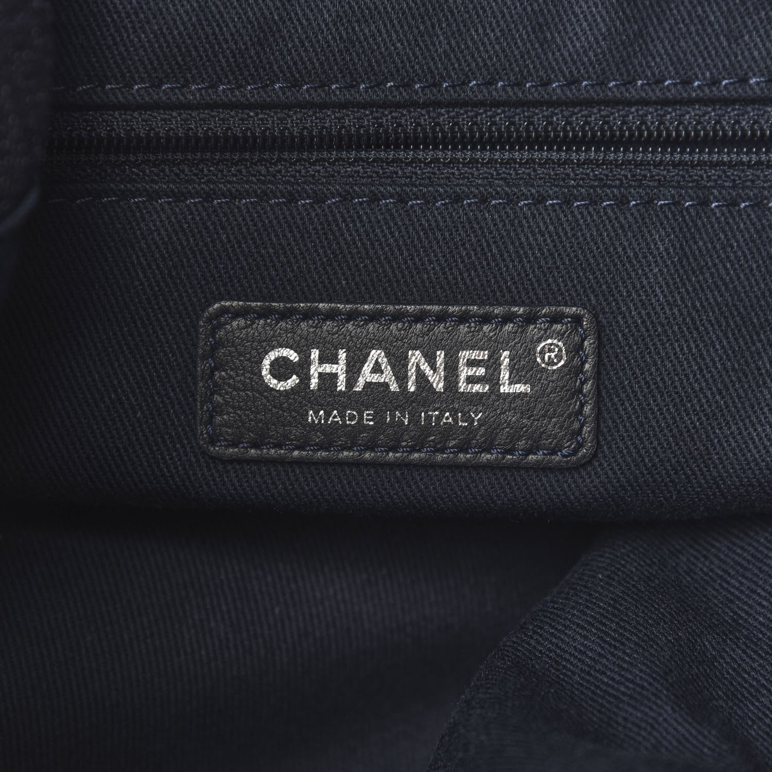 Chanel Canvas Large Deauville Backpack Denim Blue 5 of 9