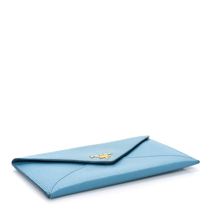 Prada Vitello Move Envelope Wallet Blue 4 of 8