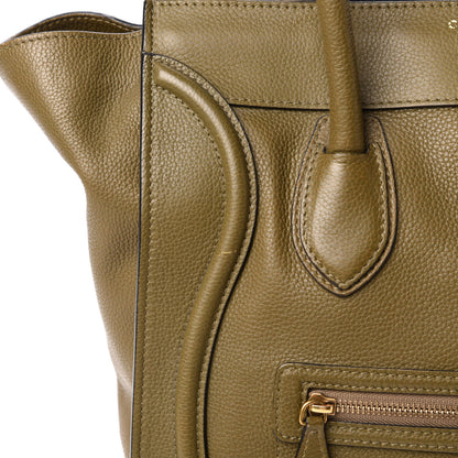 Celine Drummed Calfskin Mini Luggage Jungle 9 of 9
