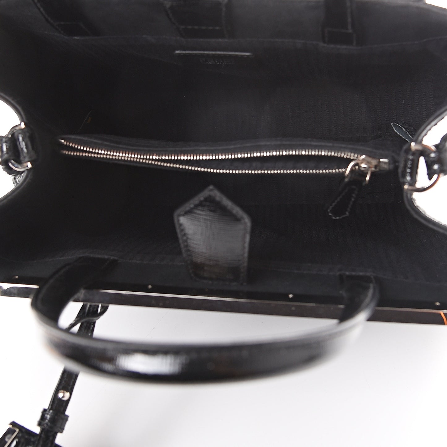 Patent Vitello Elite Petite 2Jours Tote Black