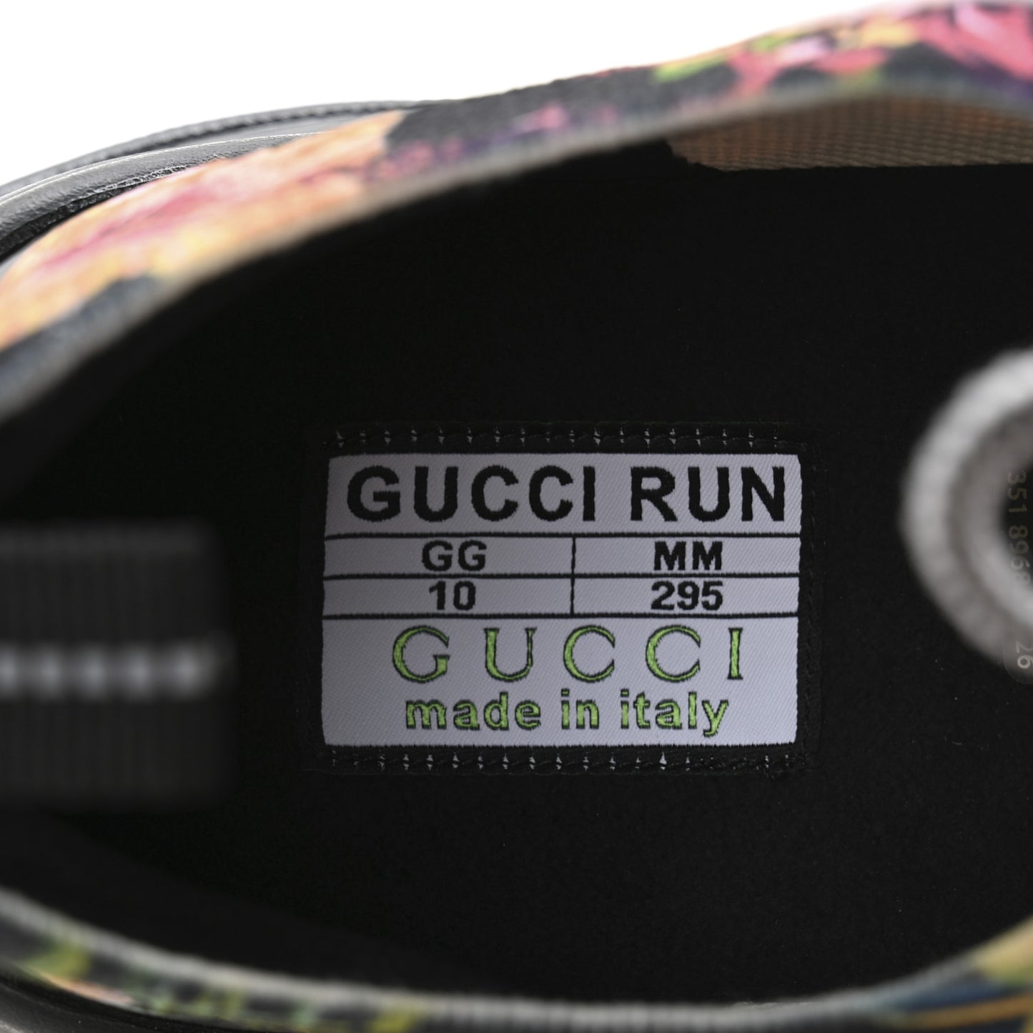 Technical Knit Fabric Waves Mens Gucci Run Sneakers 10 Black Multicolor