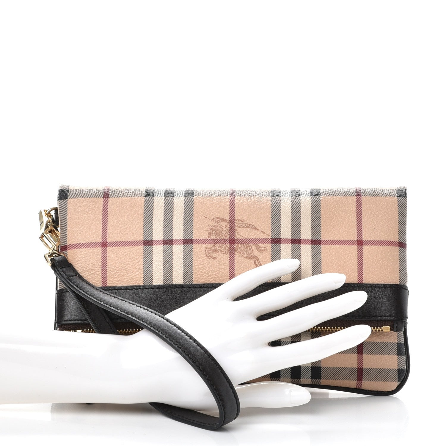 Burberry Haymarket Check Adeline Foldover Clutch Brown 2 of 7