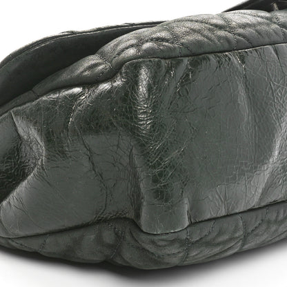 Chanel Iridescent Calfskin Jumbo In The Mix Flap Dark Green 9 of 10