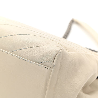 Saint Laurent Vintage Lambskin Chevron Monogram Large Nolita Crema Soft 12 of 15