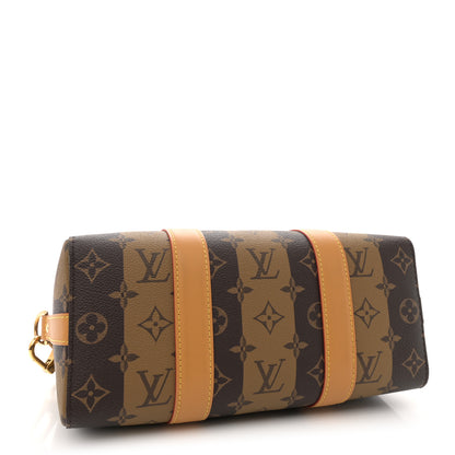 Louis Vuitton X NIGO Reverse Monogram Stripes City Keepall Bandouliere Brown 4 of 10