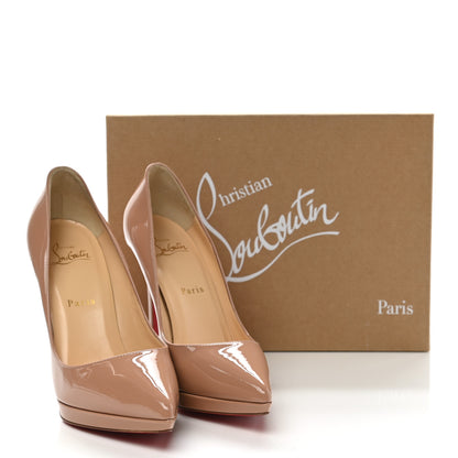 Christian Louboutin Patent Pigalle Plato 120 Pumps 38.5 Nude 8 of 8