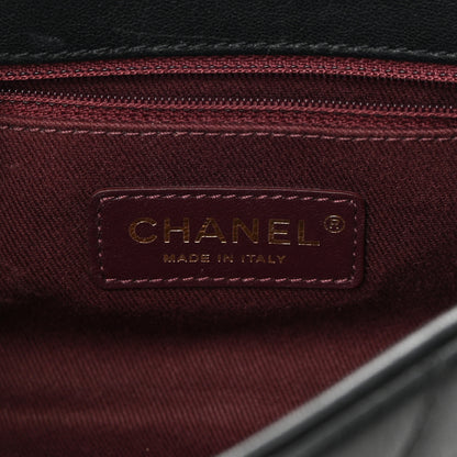 Chanel Shiny Sheepskin Quilted Mini Trapezio Flap Black 6 of 16