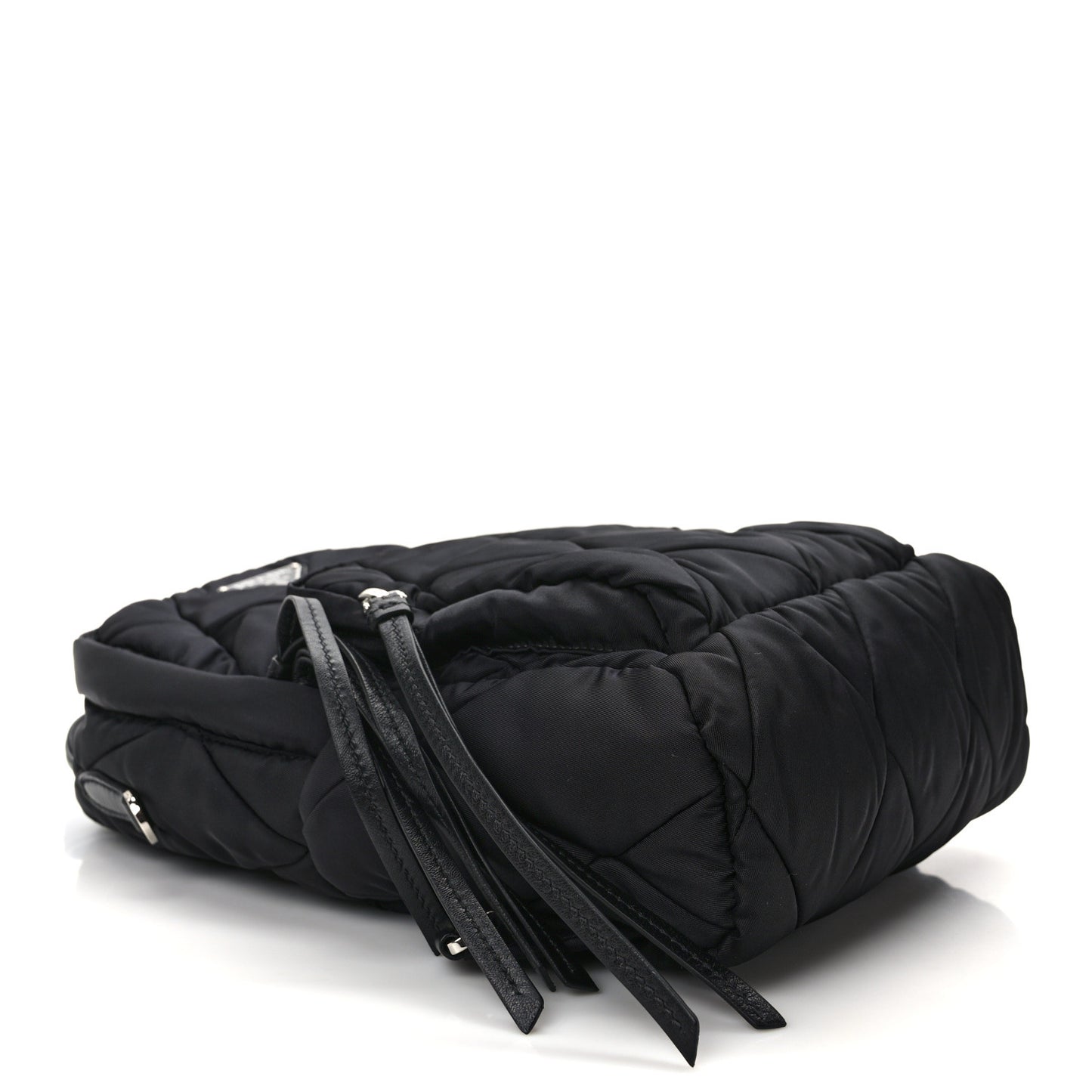 Nylon Tessuto Impuntu Quilted Backpack Black