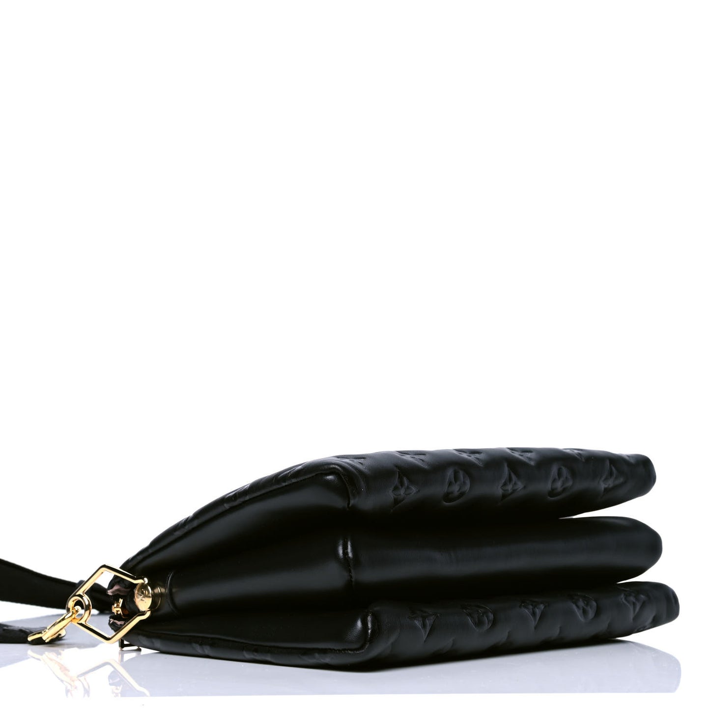 Lambskin Embossed Monogram Coussin PM Black