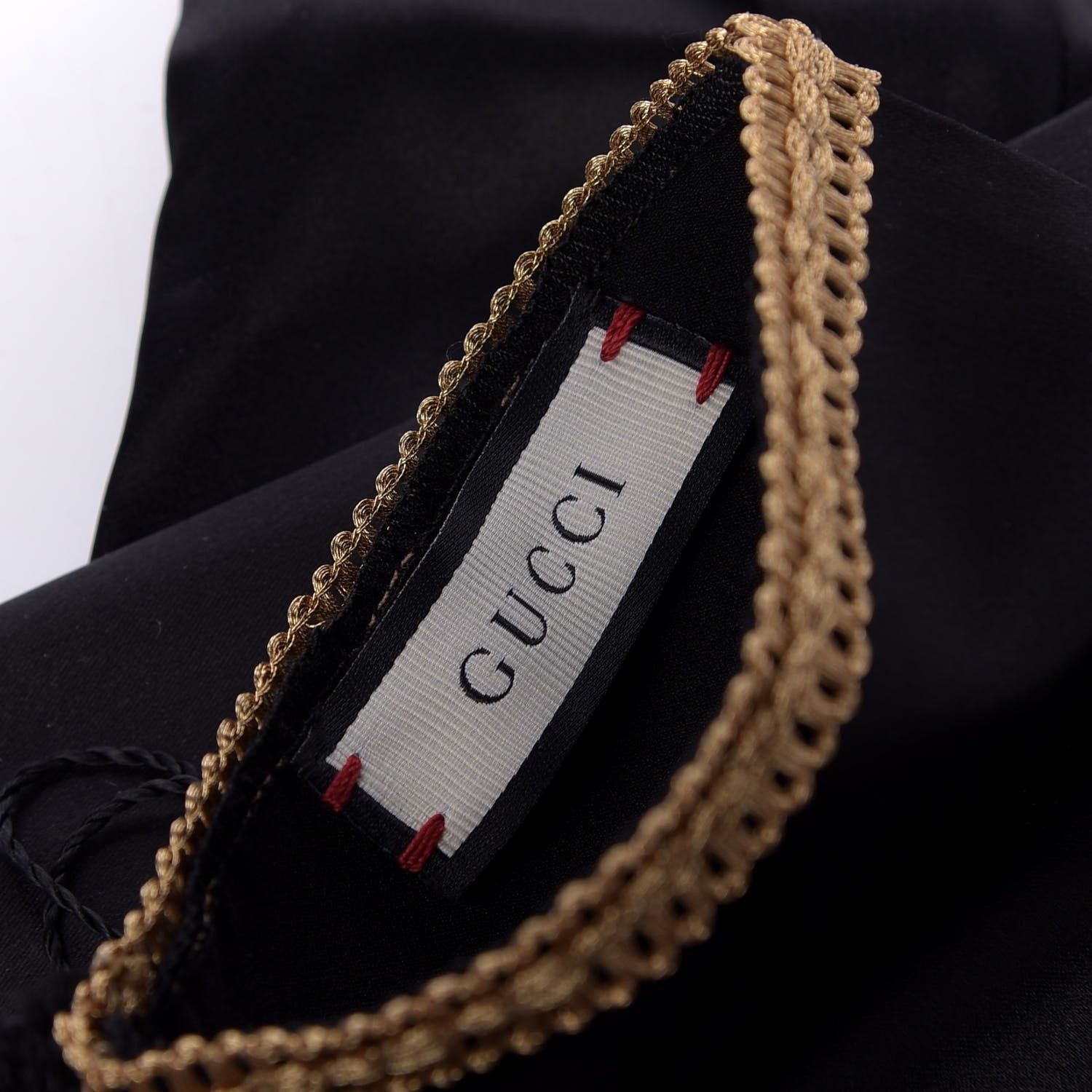 Gucci Satin Stretch Anika Gloves S Black 5 of 5