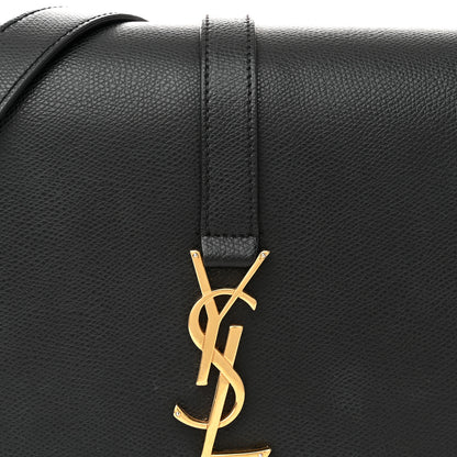 Saint Laurent Textured Calfskin Medium Classic Monogram Universite Bag Black 7 of 18