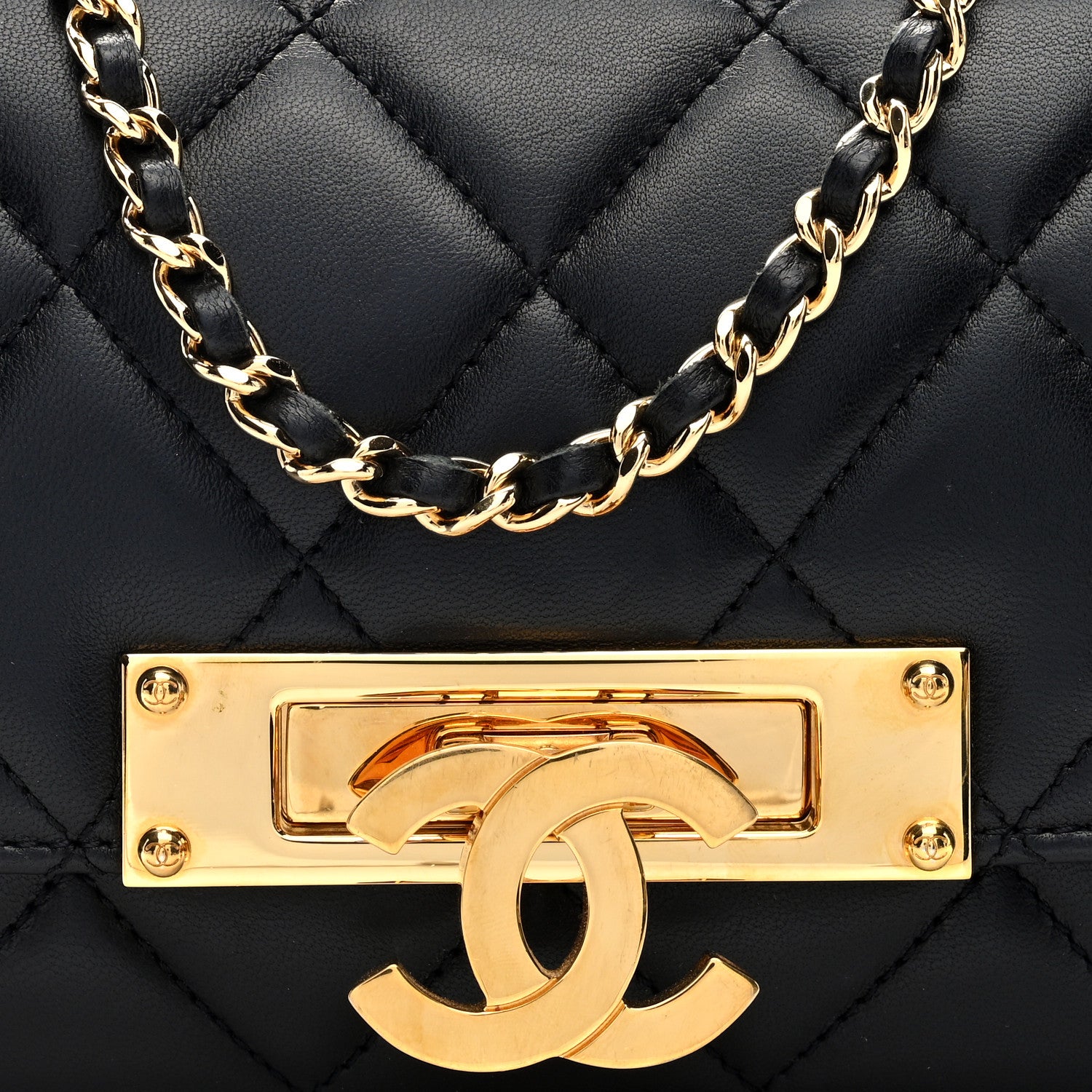 Chanel Lambskin Quilted Golden Class Wallet on Chain WOC Black 8 of 10