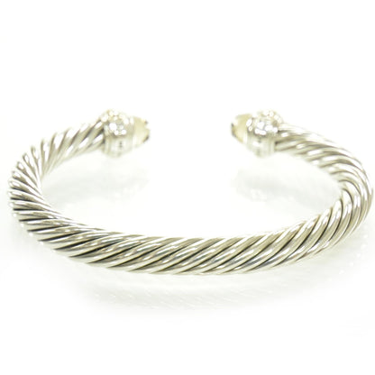 David Yurman Sterling Silver and 18k Gold Citrine Cable Bracelet 1 of 6