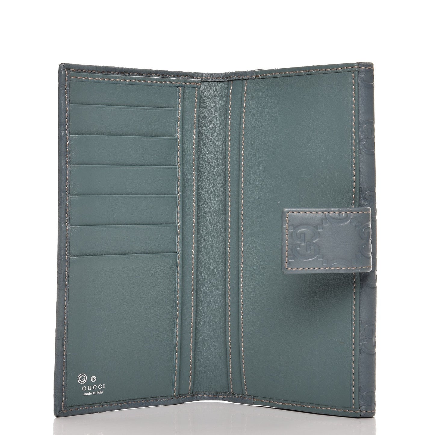 Guccissima Continental Flap Wallet Blue