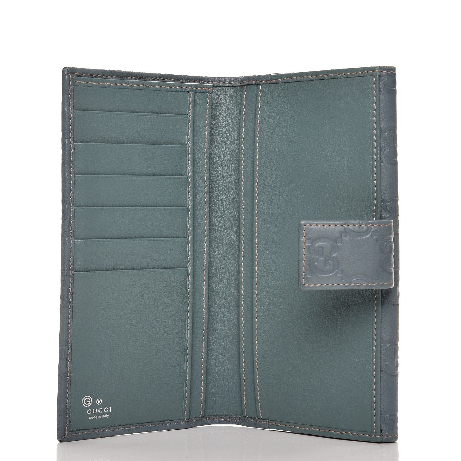 Gucci Guccissima Continental Flap Wallet Blue 5 of 8